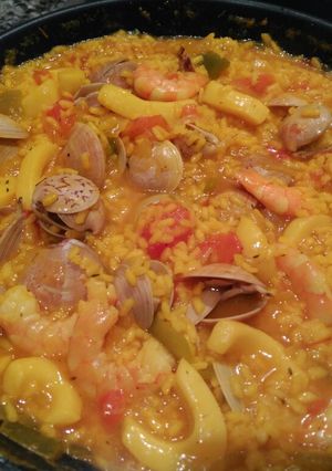 Una foto de Arroz con mariscos