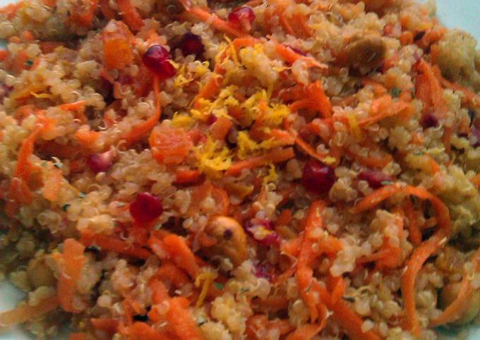 Vickys Quinoa with Carrot, Hazelnut & Pomegranate, GF DF EF SF