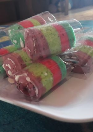 Foto resep Rainbow gulung mini