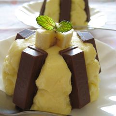 Striped No-Bake Cheesecake A picture of Striped No-Bake Cheesecake.