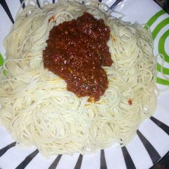 Super ghetti and stew A picture of Super ghetti and stew.