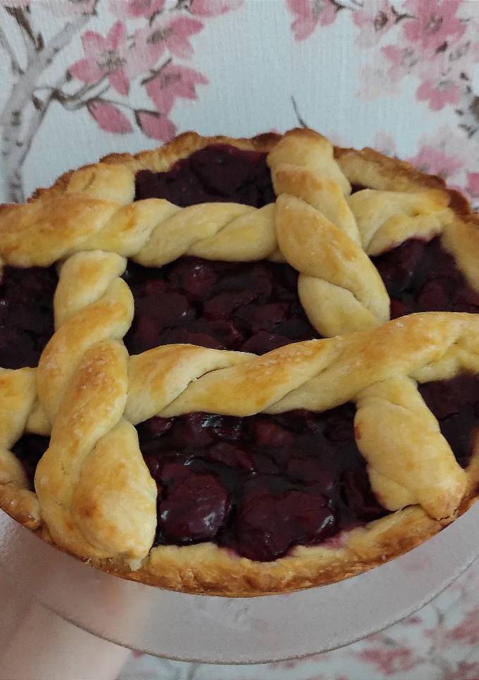 Вишневий плетений пиріг🍒