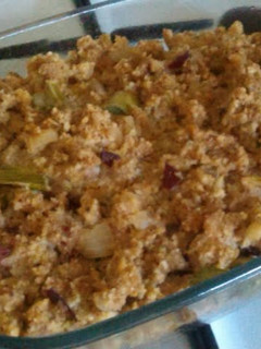 A picture of Vickys Cornbread Stuffing, Gluten, Dairy, Egg & Soy-Free.