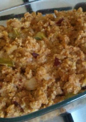 A picture of Vickys Cornbread Stuffing, Gluten, Dairy, Egg & Soy-Free.