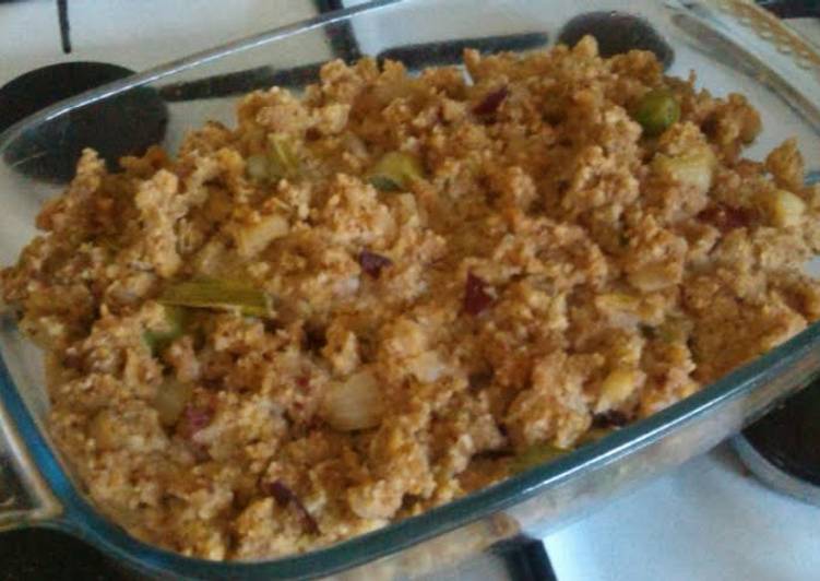 How to Make Quick Vickys Cornbread Stuffing, Gluten, Dairy, Egg &amp; Soy-Free