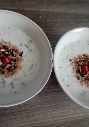 عکسی از دستور آبدوغ خیار 😍😍 به روش مریم گلی😉😉