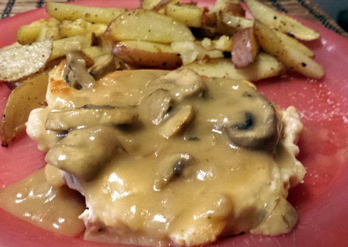 French country chicken with mushroom sauce