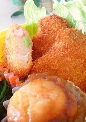 A picture of Oven Fried Shrimp Nuggets for Bento.
