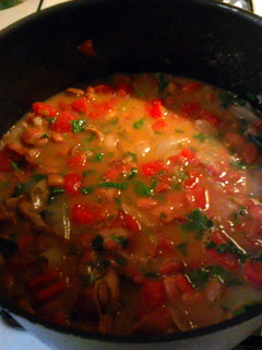 A picture of Texas style pinto beans.