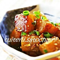 A picture of Pan Fried Konnyaku.