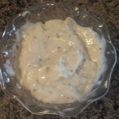 A picture of Grilled onion and garlic aioli.