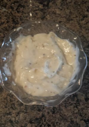 A picture of Grilled onion and garlic aioli.
