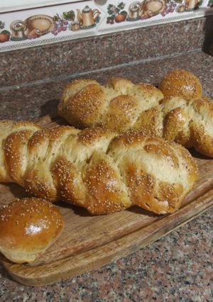 Una foto de Pan Challah de 8 yemas y miel