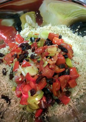 A picture of Couscous with Roasted Vegetables.