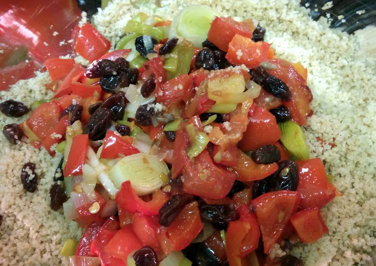 Steps to Make Super Quick Homemade Couscous with Roasted Vegetables
