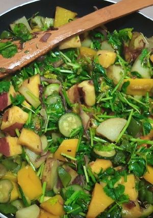 A picture of #vegetablechallenge stir fried veggies.
