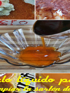 Una foto de Caramelo líquido para flan y cómo limpiar la sartén de caramelo
