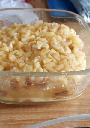 Foto resep RoSuKe (roti susu keju) topping apel (MPASI 1y+)