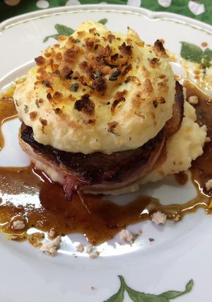 Una foto de Tournedos parmentier a la naranja