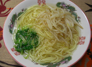 A picture of Easy Salt Ramen with Homemade Soup.