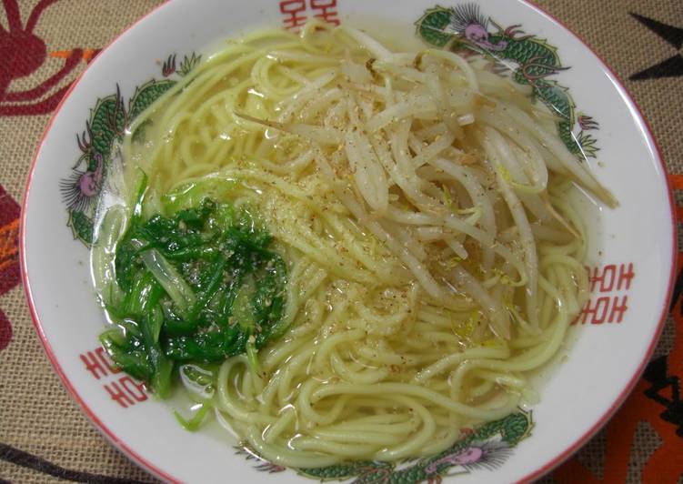 Steps to Prepare Ultimate Easy Salt Ramen with Homemade Soup