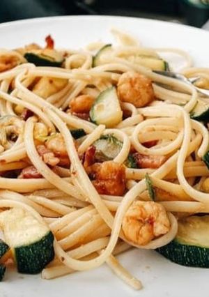 Foto de Massa com Camarão e Curgete