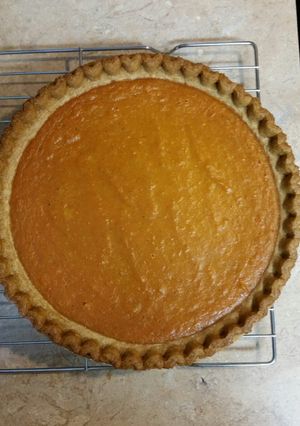 A picture of Homemade sweet potato pie.