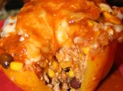 A picture of quinoa stuffed bell peppers
