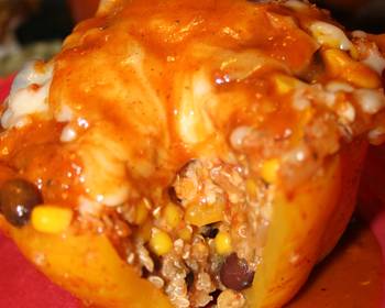 Easy Recipe Slow Cooker Stuffed Bell Peppers with Quinoa Black Beans and Corn Delicious Nutritious