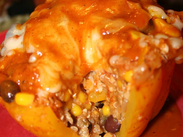 Recipe Slow Cooker Stuffed Bell Peppers with Quinoa, Black Beans, and Corn the  Makes Drooling Perfect