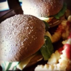 A picture of Chris's Crispy Chicken Fillet Sandwich.