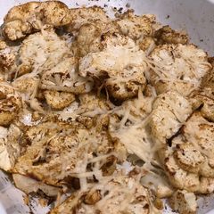 A picture of Curried roast cauliflower with Pecorino Romano 🧀.
