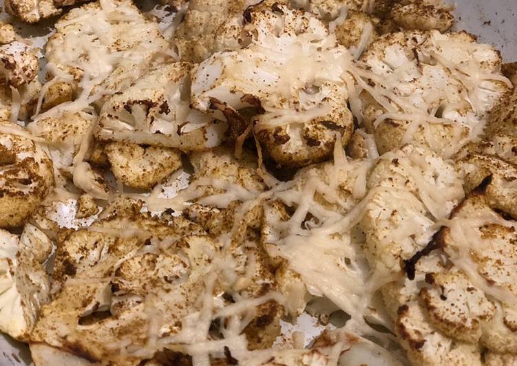 Curried roast cauliflower with Pecorino Romano 