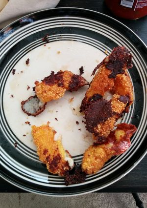 A picture of Mozzarella sticks.