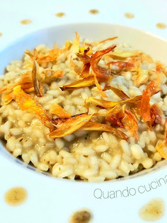 Foto di Risotto ai carciofi fritti