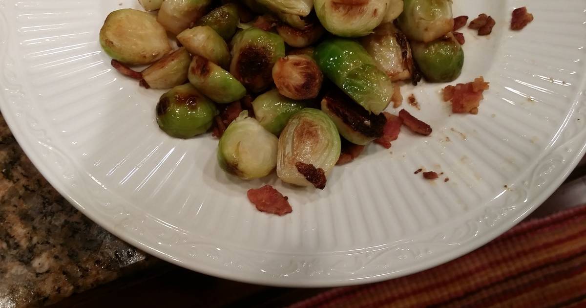 Pan Fried Brussel Sprouts with Blood Orange and Applewood Bacon Recipe