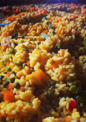 Una foto de Paella vegana