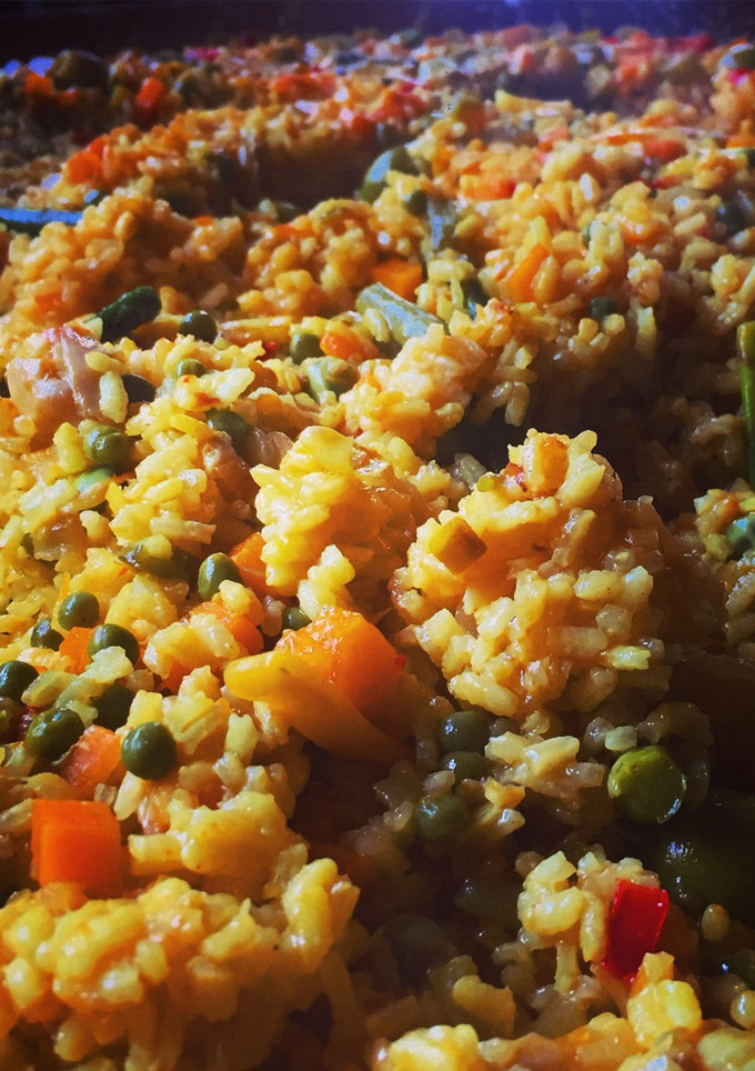 Una foto de Paella vegana