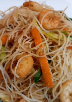 Φωτογραφία της συνταγής Stir fry με καυτερές γαρίδες