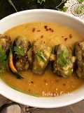 Bharwan Parwal Kadhi (Stuffed Pointed Gourd in Yoghurt Sauce)
