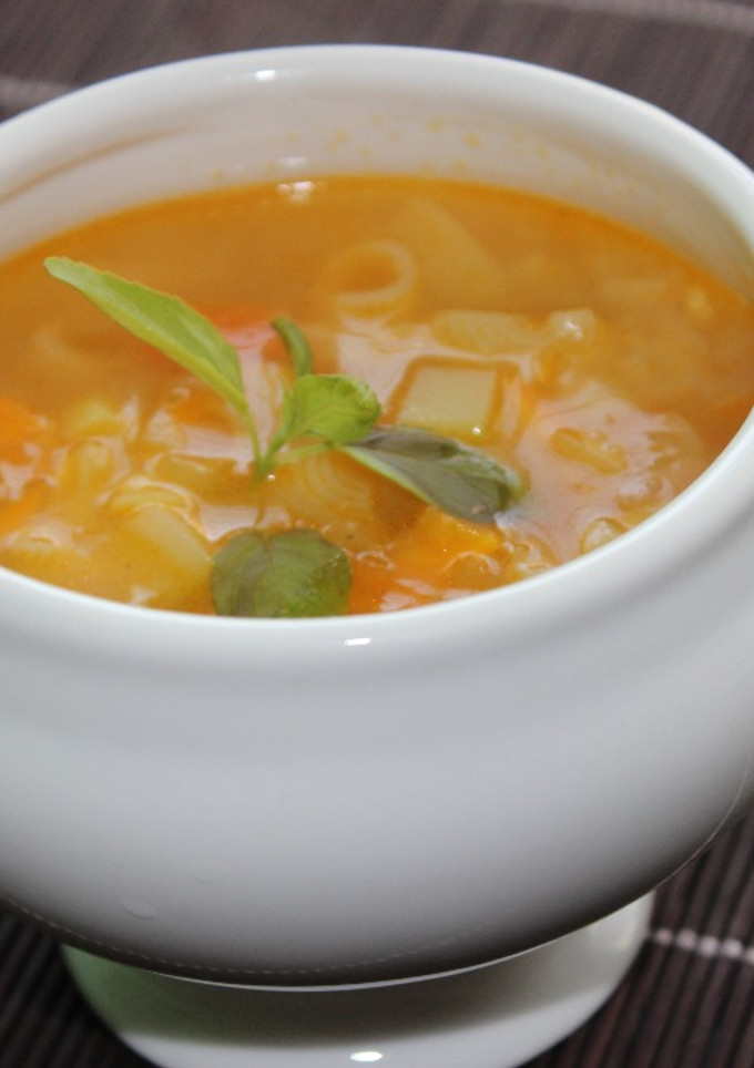 Una foto de Sopa minestrone