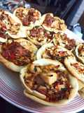 Mini tartas de pollo y chorizo