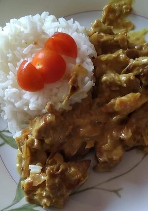 Une photo de Sauté de veau au lait de coco