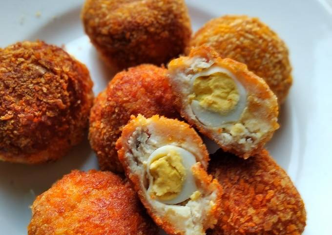 Resep: Chicken meat Ball with Quail eggs Praktis