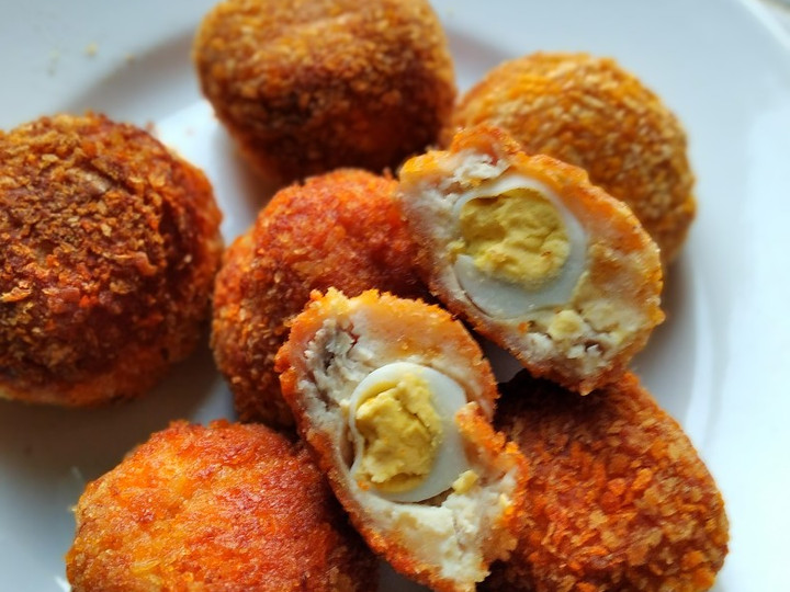 Resep: Chicken meat Ball with Quail eggs Praktis