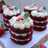 Mini Red velvet cakes with creamcheese frosting
