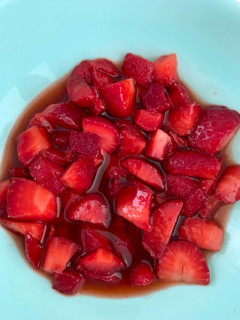 Una foto de Fresas maceradas