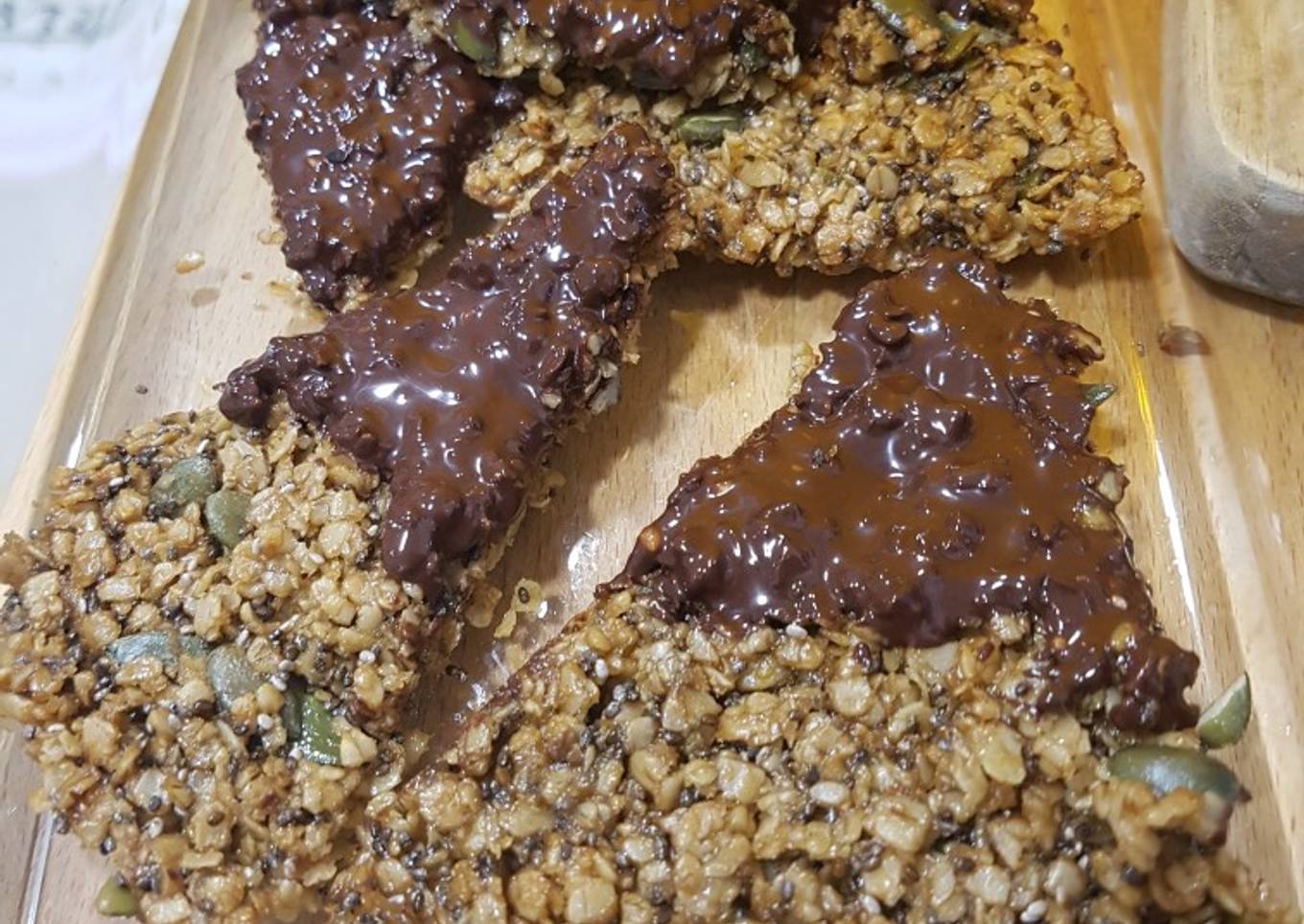 Flapjacks con chocolate