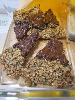 Una foto de Flapjacks con chocolate