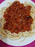 Tallarines a la bolognesa